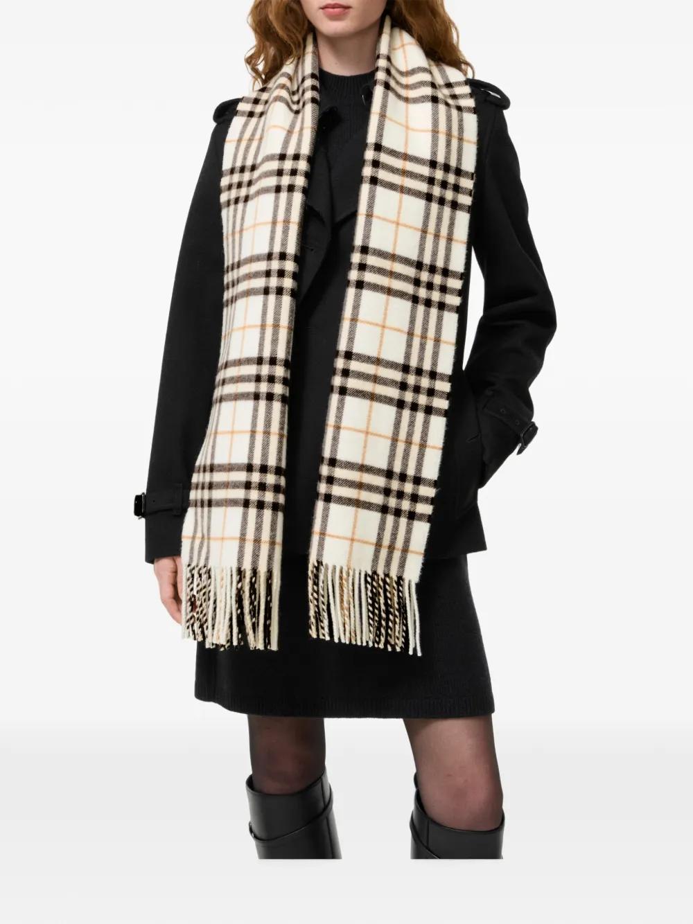 Burberry Geruite sjaal Beige