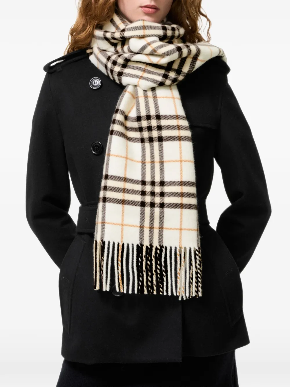 Burberry Geruite sjaal Beige