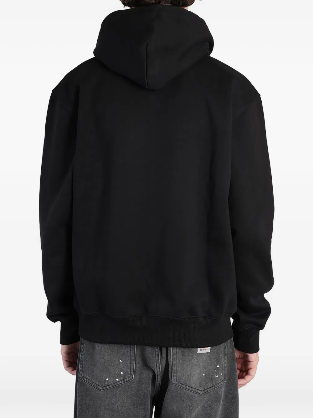 Carhartt WIP logo-embroidered hoodie Zwart
