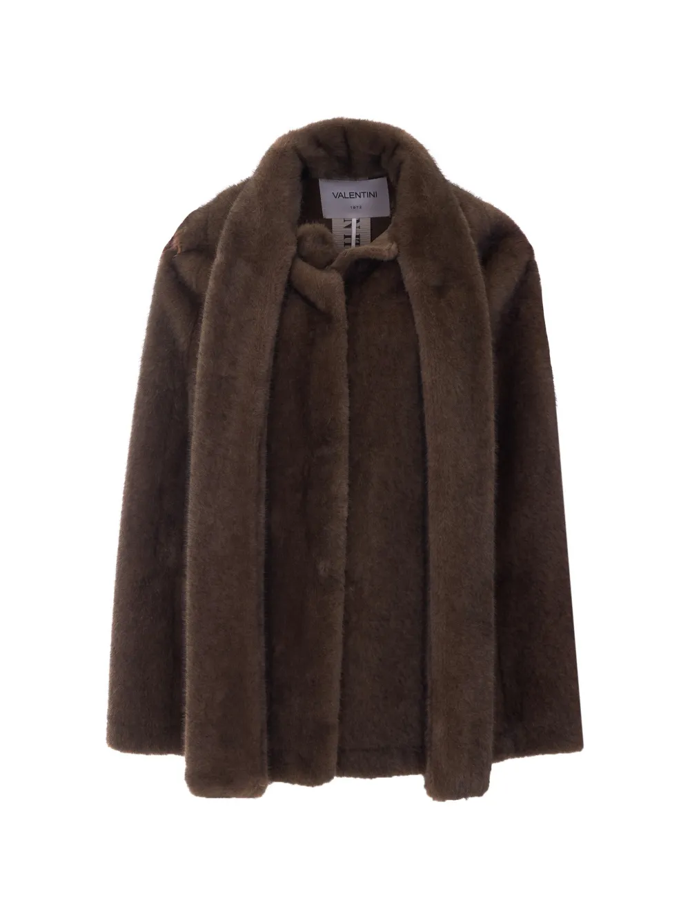 VALENTINI 1972 faux-fur scarf-detail jacket