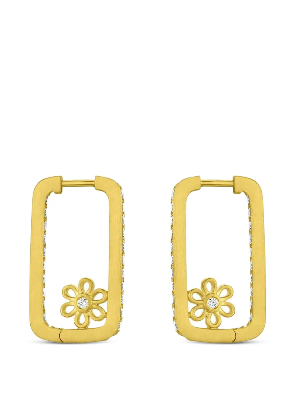 Leigh Maxwell Orecchini a cerchio con diamanti - Oro