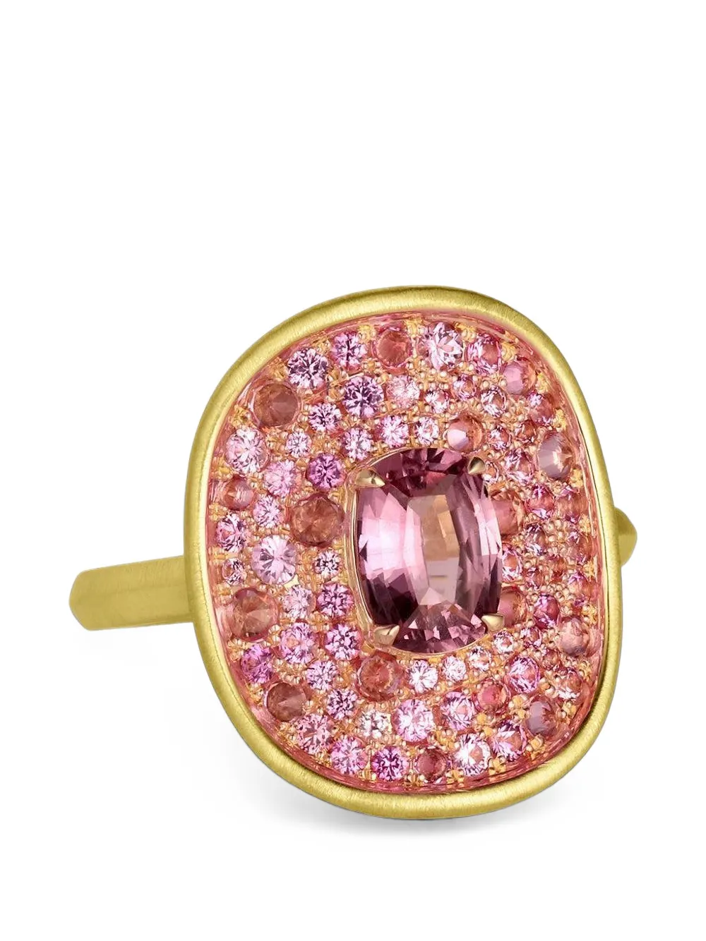 Leigh Maxwell pink sapphire shield ring - Gold