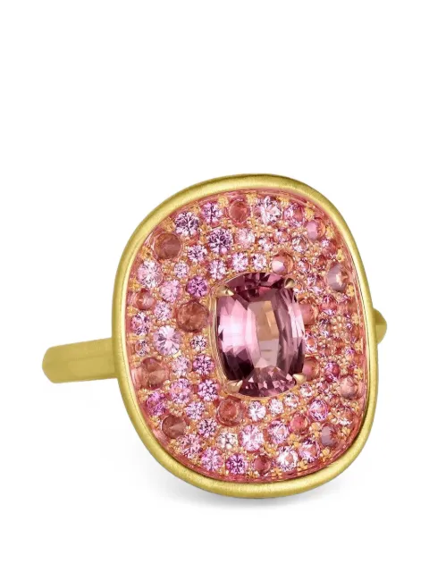 Leigh Maxwell pink sapphire shield ring
