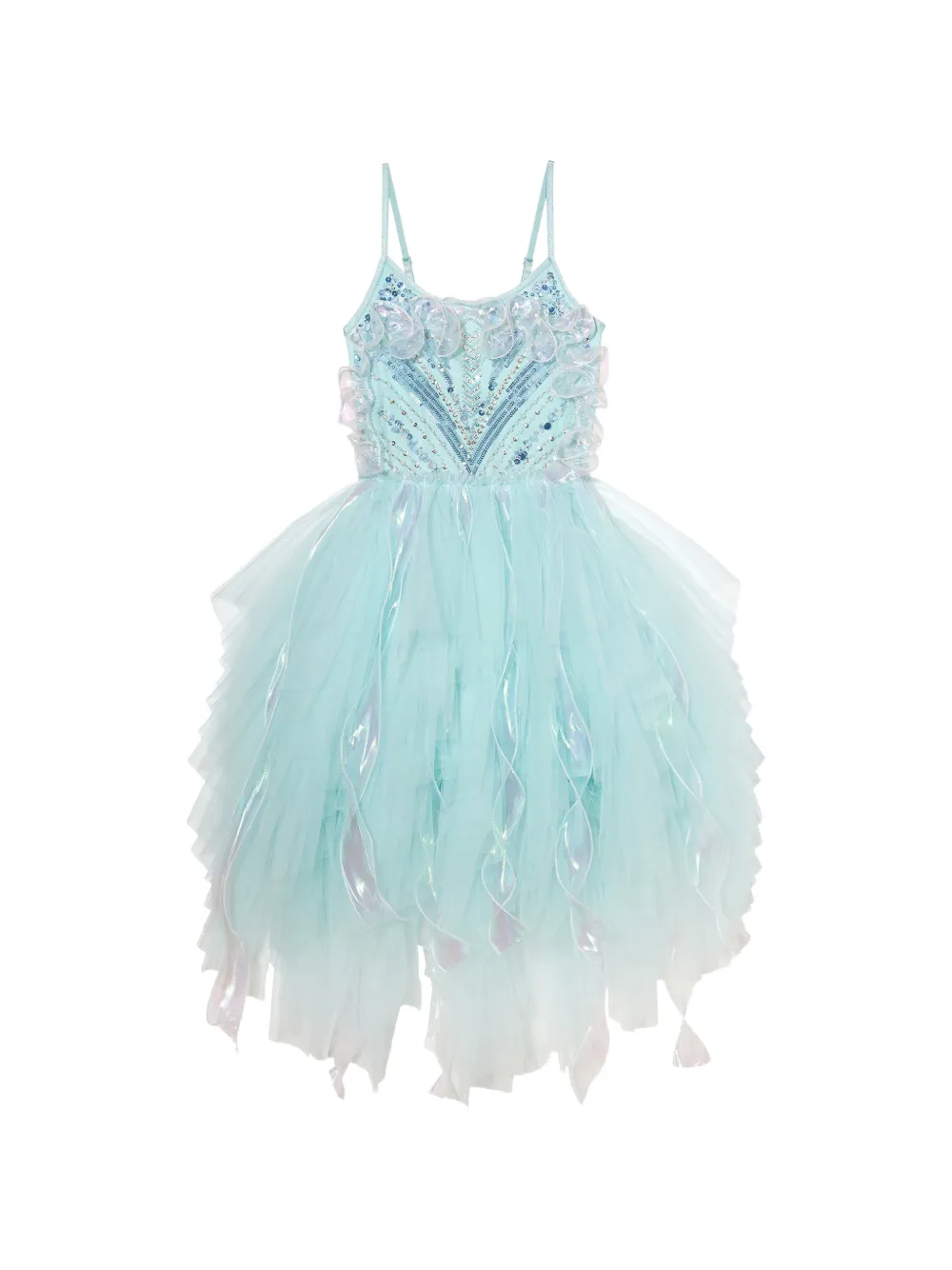Tutu Du Monde Mermaid Shimmer sequin-embellished ruffled tutu midi dress - Blau
