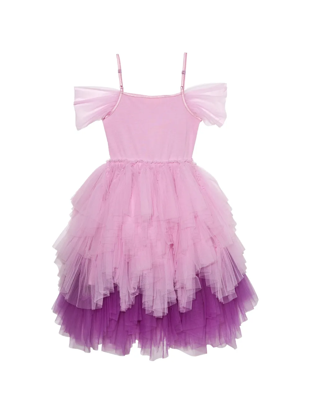 Tutu Du Monde Flower Fairy midi-jurk verfraaid met bloemen en ruches Roze