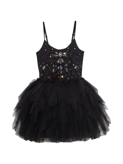 Tutu Du Monde Blaxk Swan embellished tiered tutu mini dress
