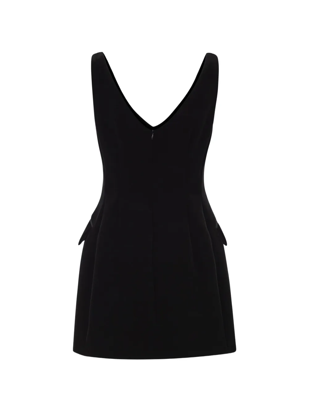 Sportmax TEFRITE mini-jurk met klepzak en V-hals Zwart