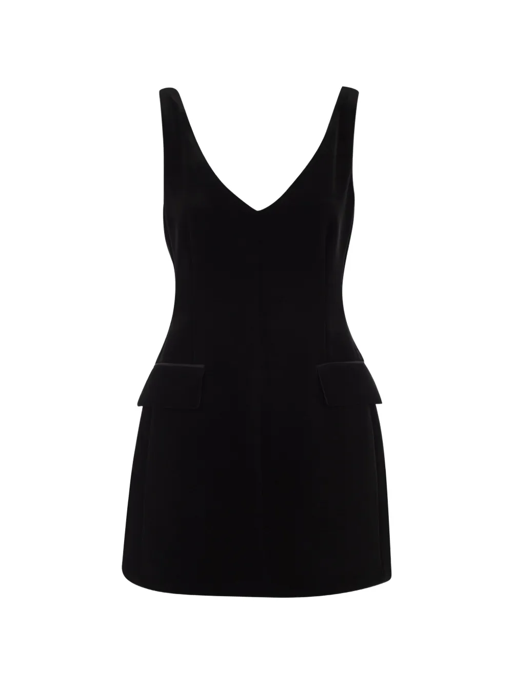 Sportmax TEFRITE V-neck flap-pocket mini dress