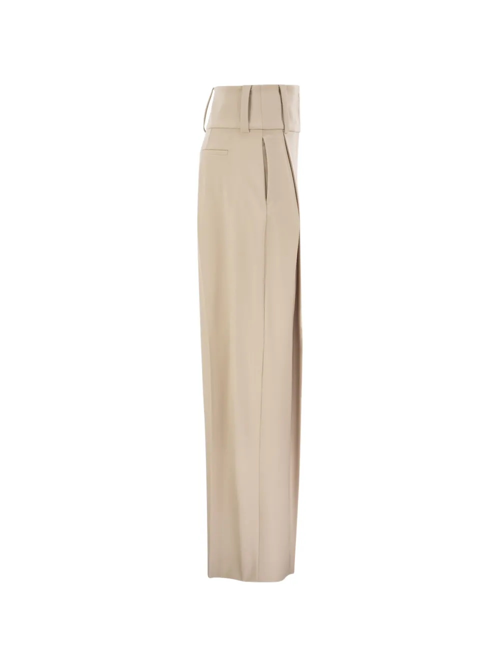 Sportmax Pantalon met wijde pijpen Beige