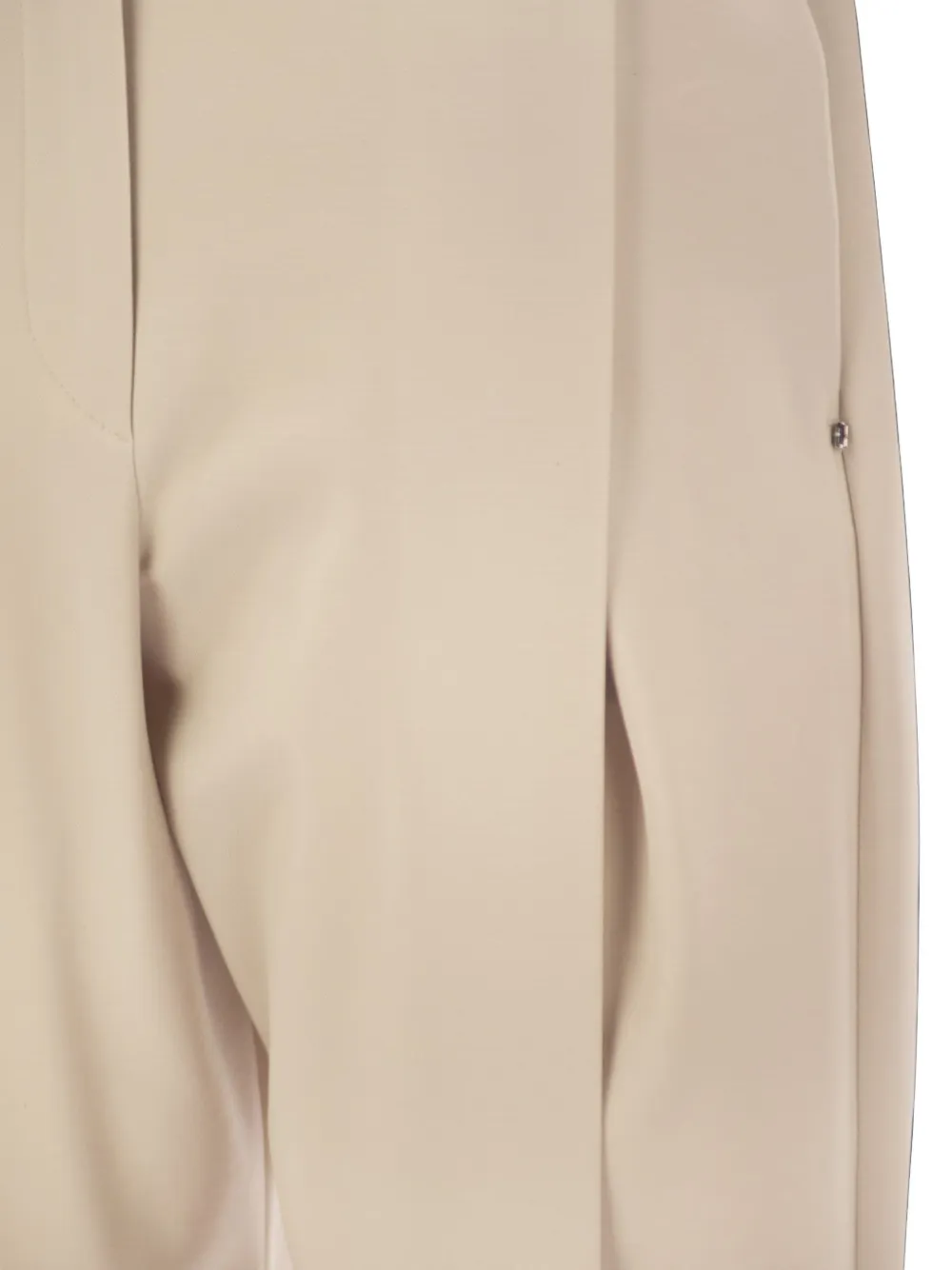 Sportmax Pantalon met wijde pijpen Beige