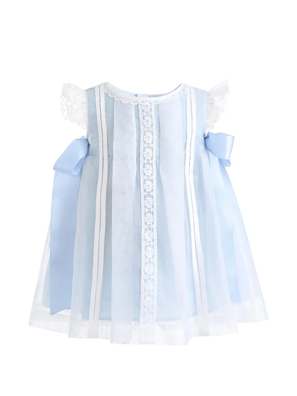 Tulleen Romilly satijnen jurk met strik Blauw