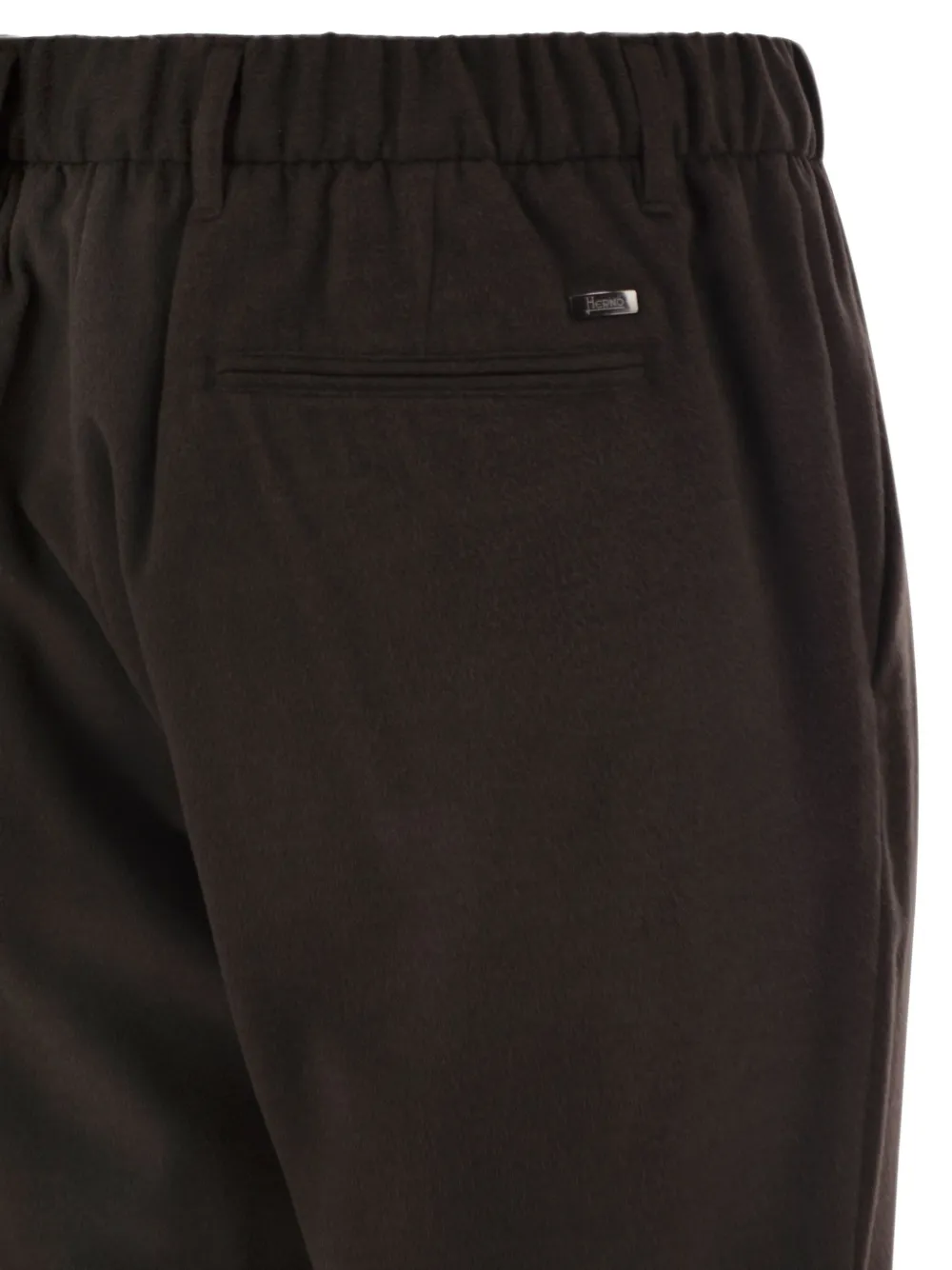 Herno Plooibroek met elastische tailleband Bruin