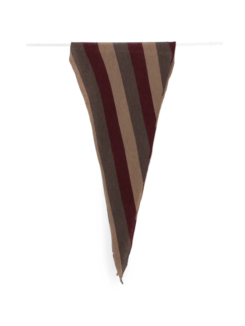Botto Giuseppe stripe-print scarf - Braun