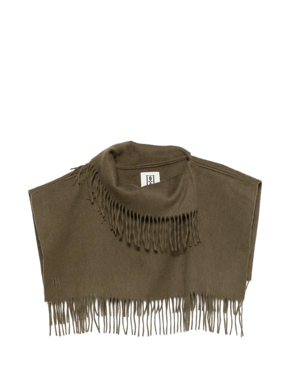 By Malene Birger fringed cape scarf