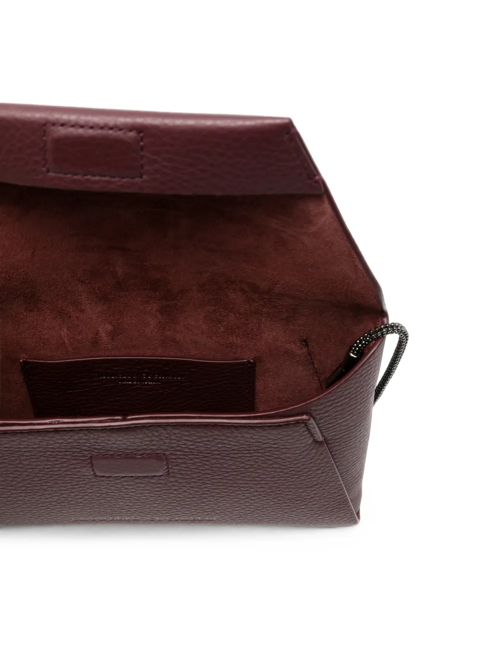 Brunello Cucinelli Duo crossbodytas van bewerkt leer met envelop-stijl Paars