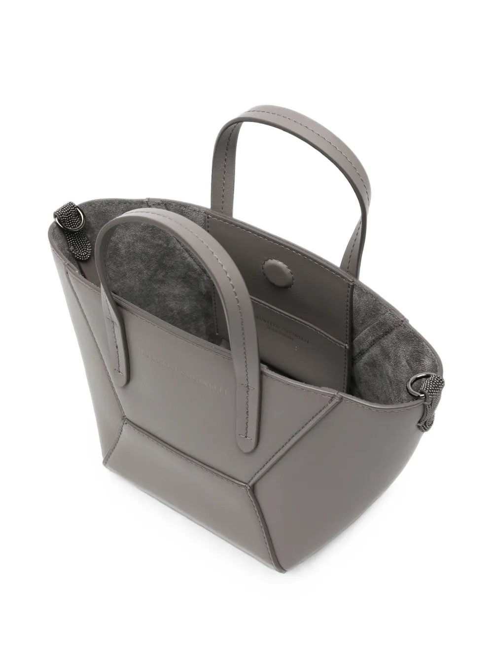 Brunello Cucinelli Duo leather tote bag Grijs