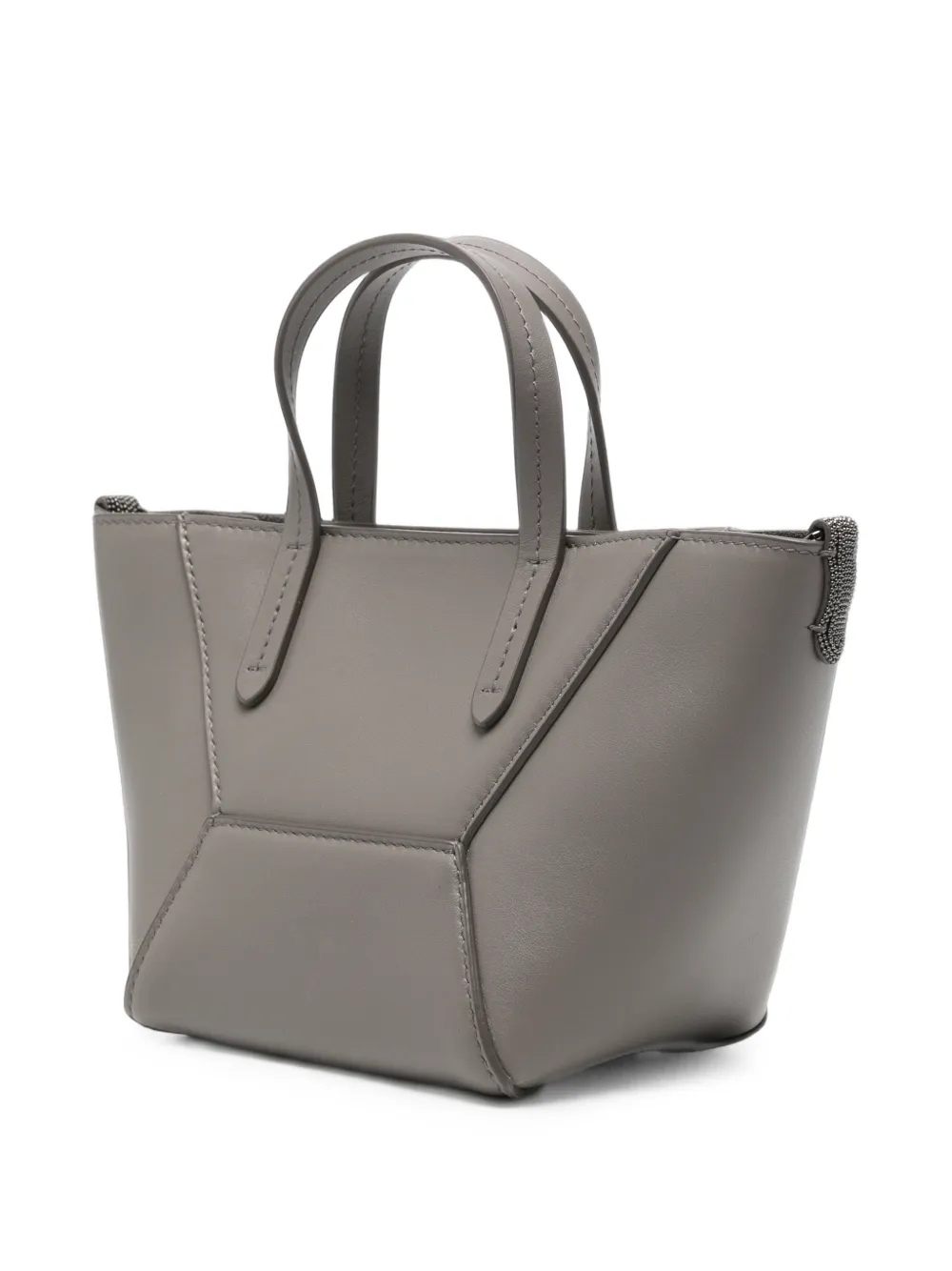 Brunello Cucinelli Duo leather tote bag Grijs