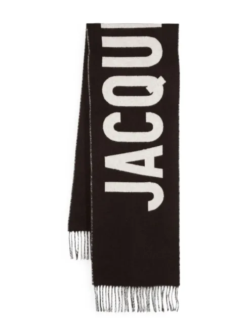 Jacquemus bufanda de intarsia con logo