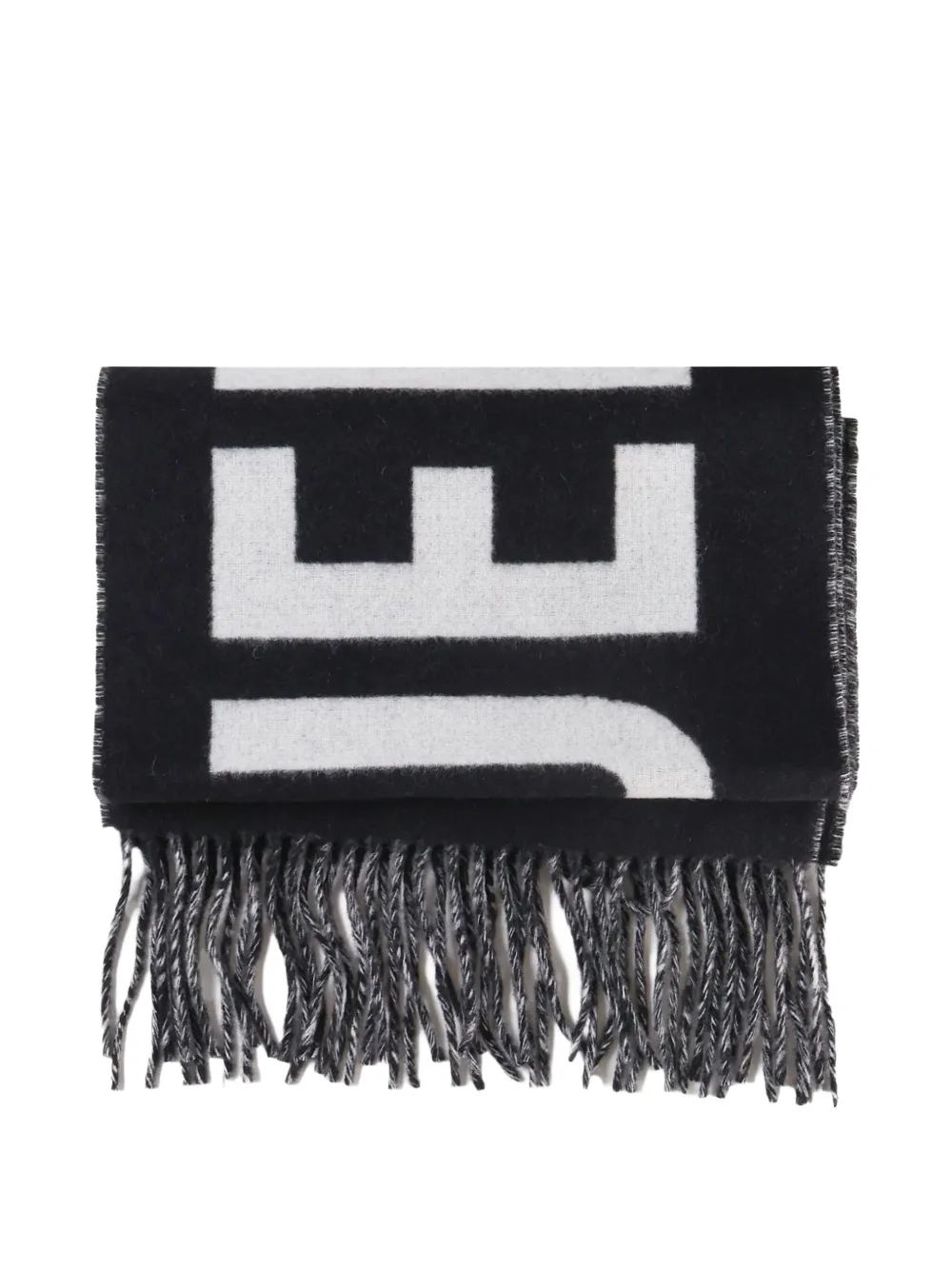 Jacquemus logo-embellishment fringed scarf - Nero
