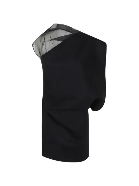 Sportmax asymmetric-neck midi dress