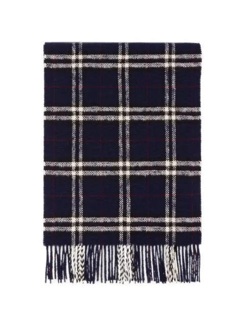 Burberry Check wool cashmere scarf