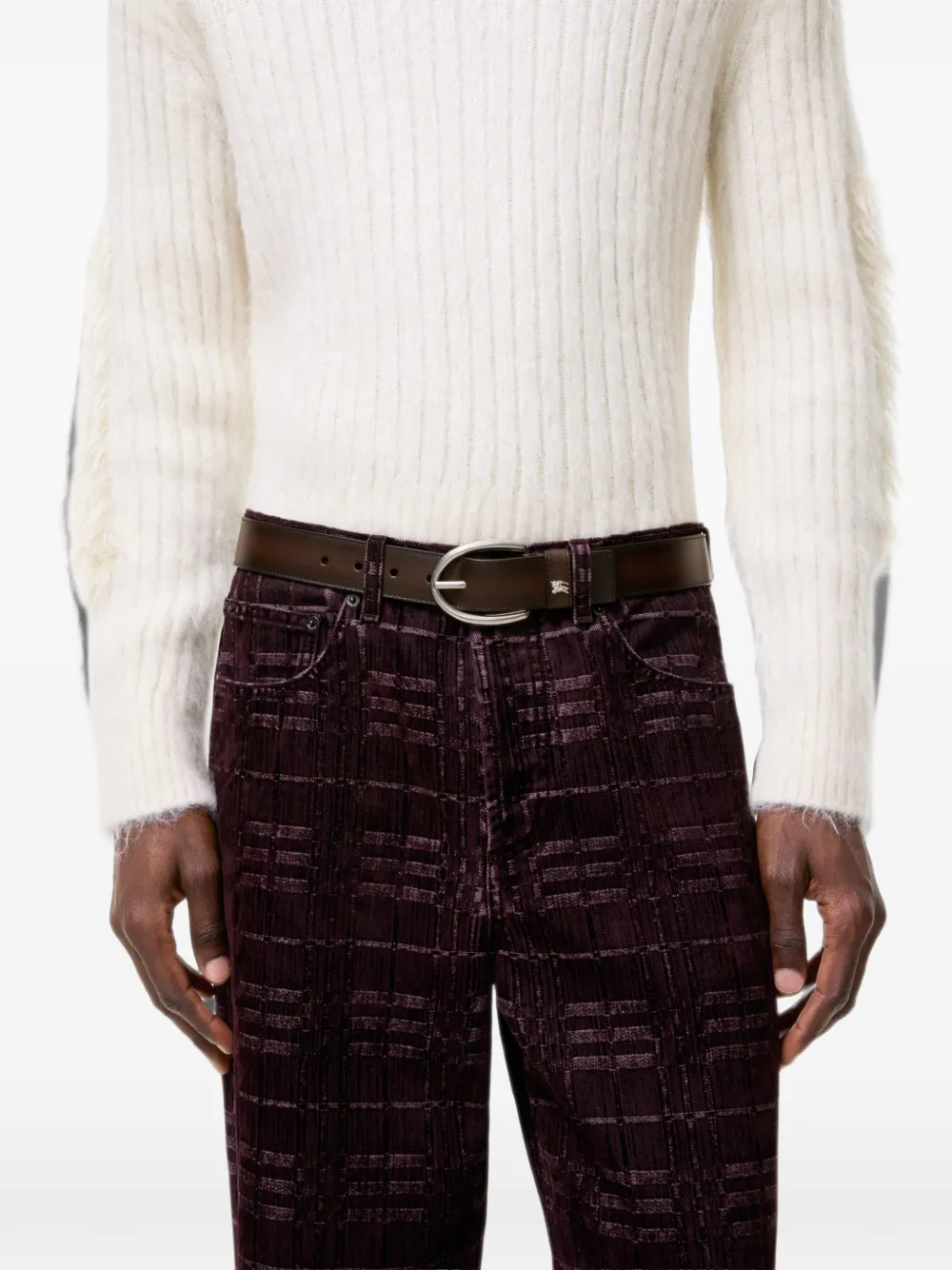 Burberry Leren riem Bruin