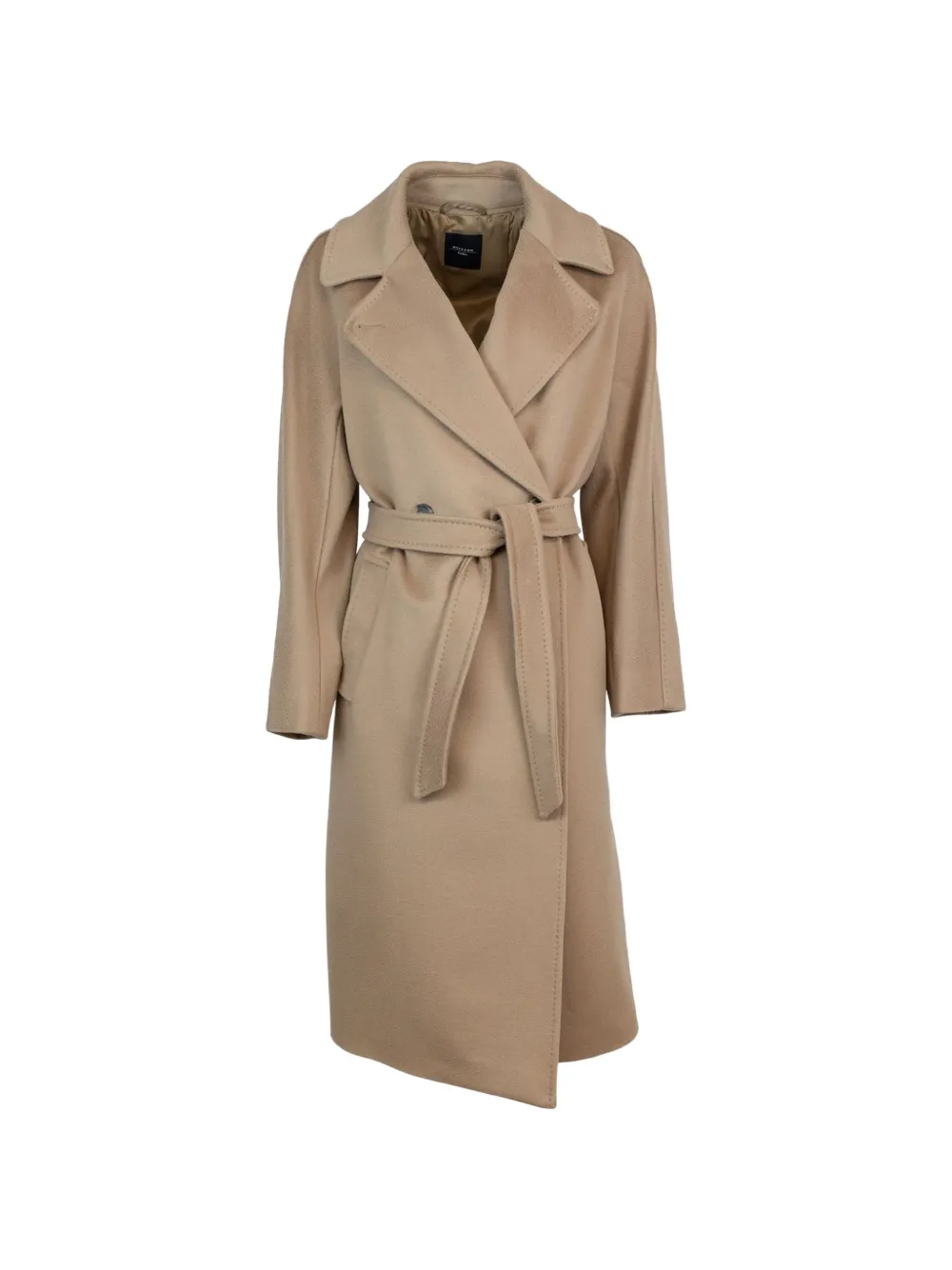 Max Mara belted double-breasted coat - Nude