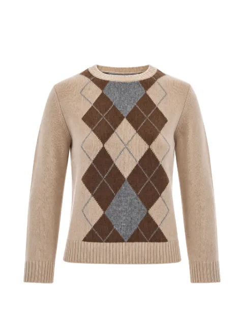 Max Mara suéter Argyle de cachemira y lana