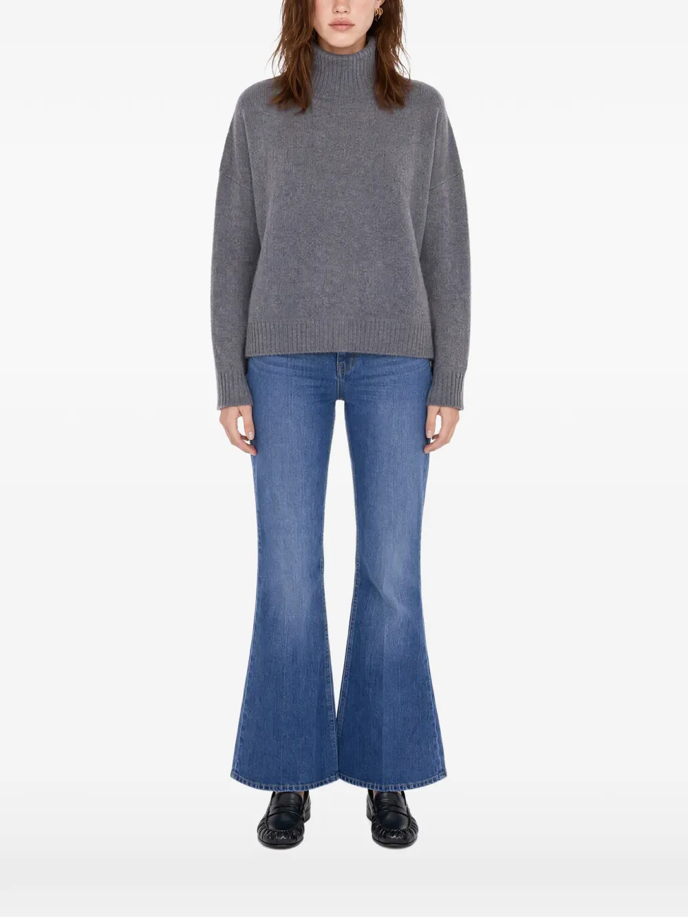 Max Mara roll-neck wool sweater - Grigio
