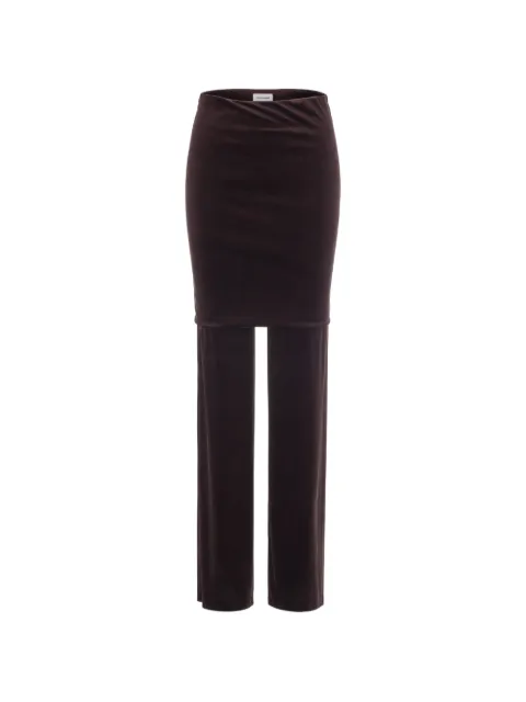 THE ANDAMANE layered velvet-effect trousers