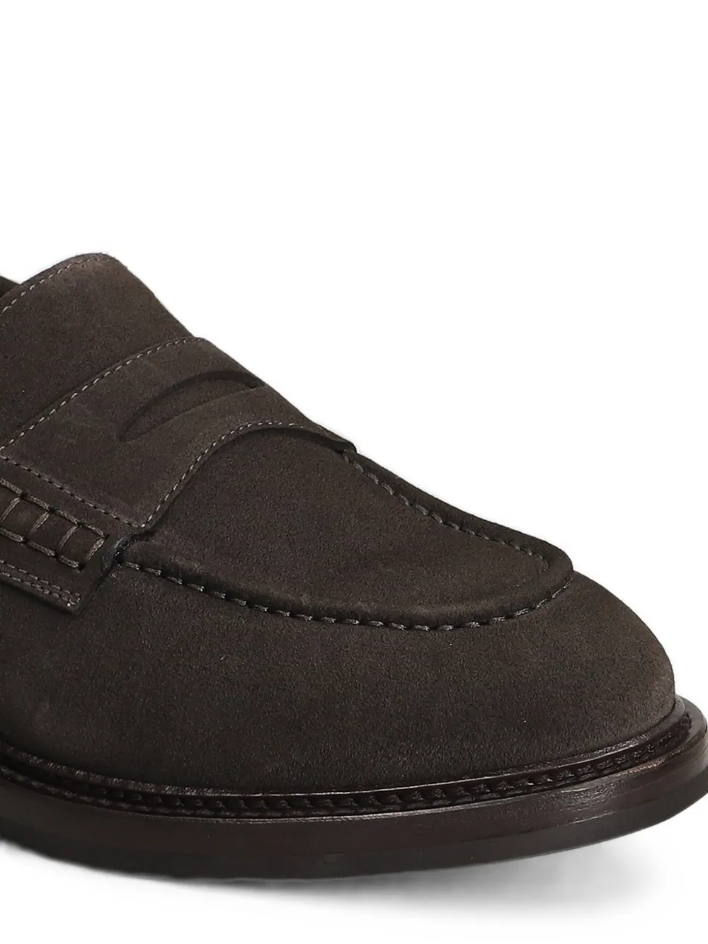 Green George suede penny loafers Bruin