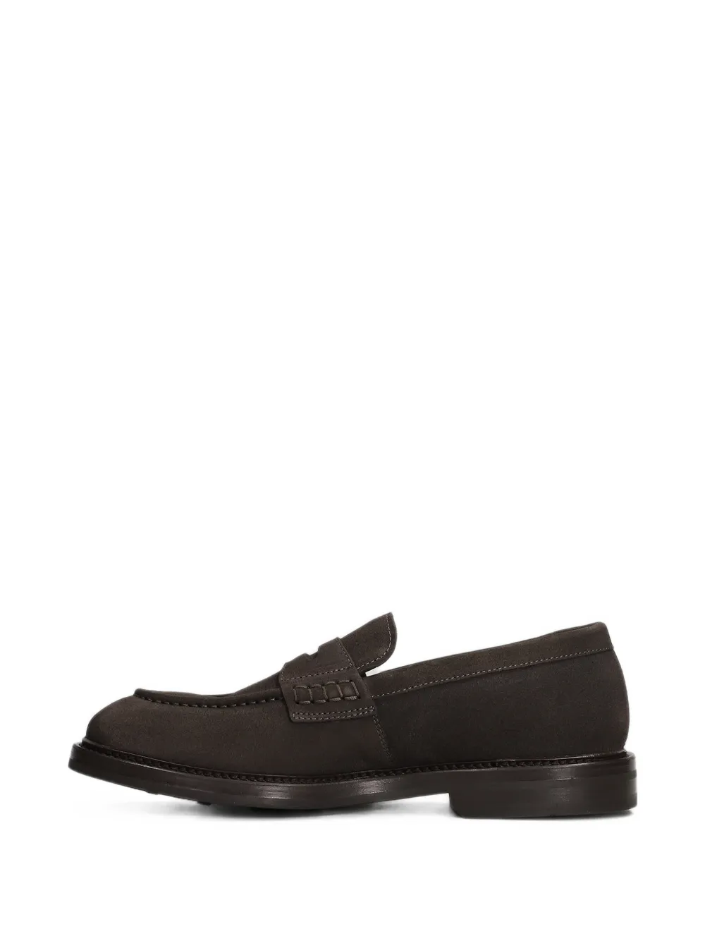 Green George suede penny loafers Bruin