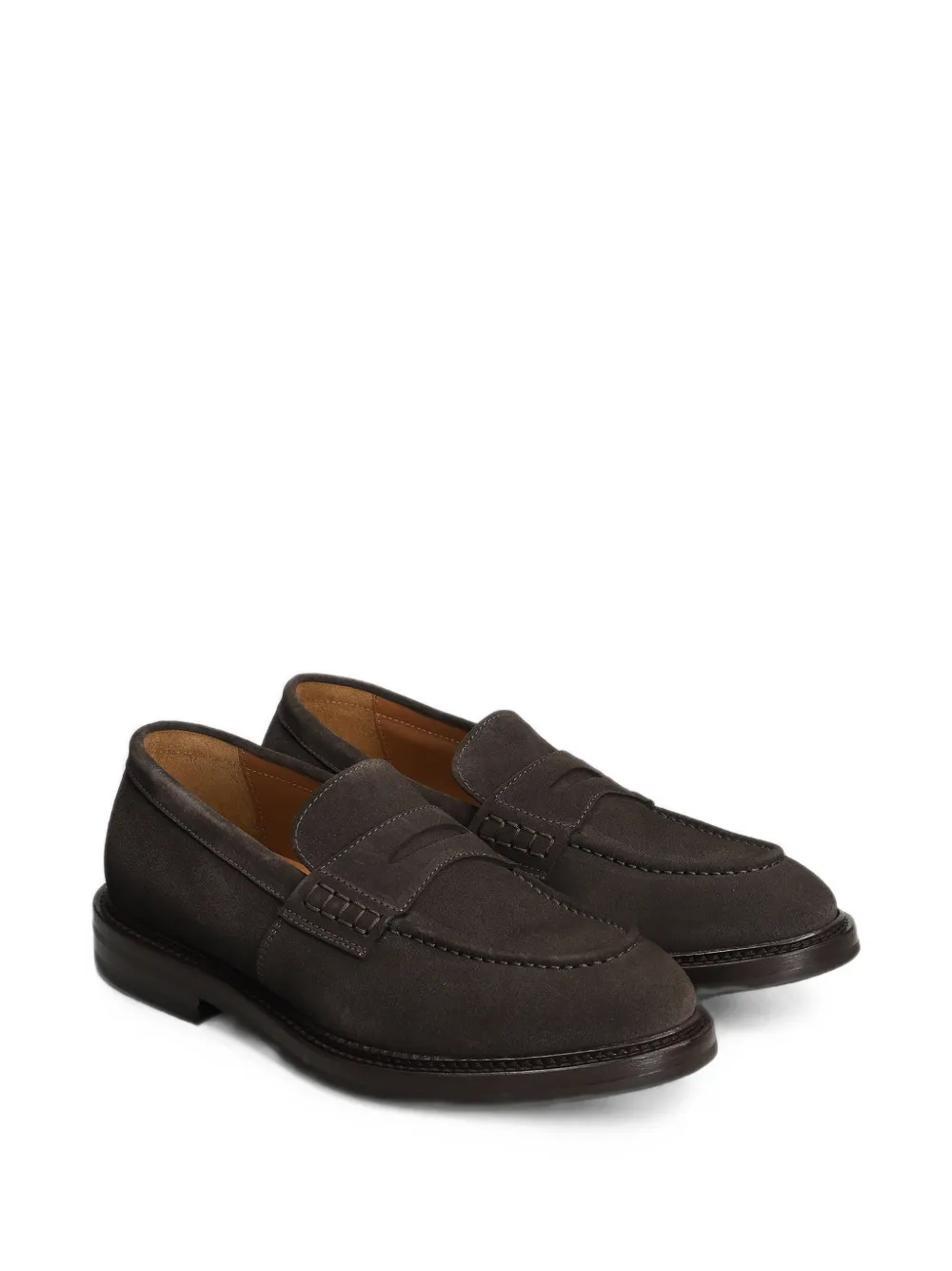 Green George suede penny loafers Bruin