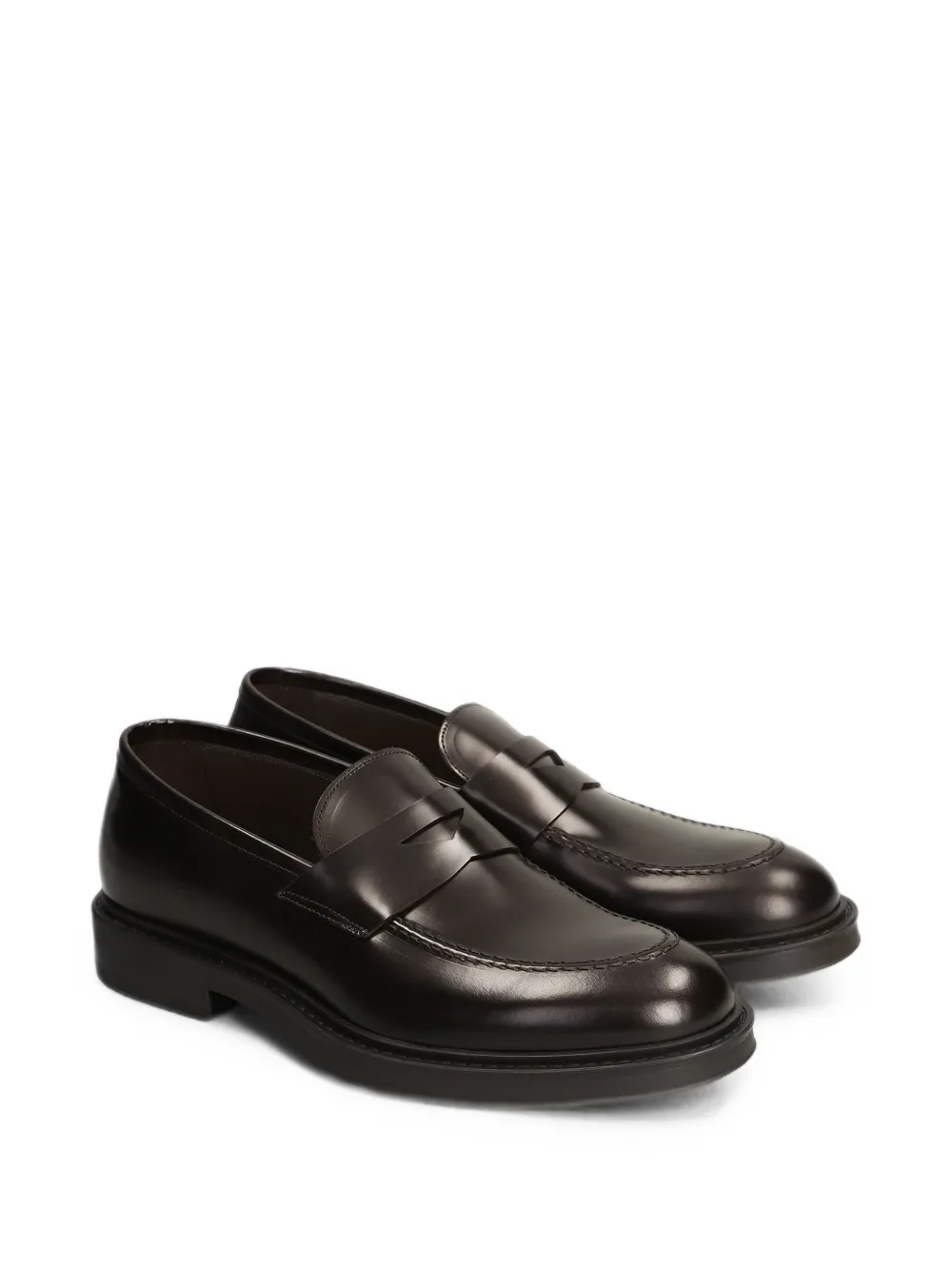 Green George leather penny loafers Bruin