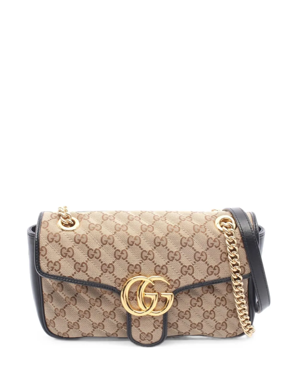 Gucci Pre-Owned 2010s small GG Marmont quilted shoulder bag - Nude