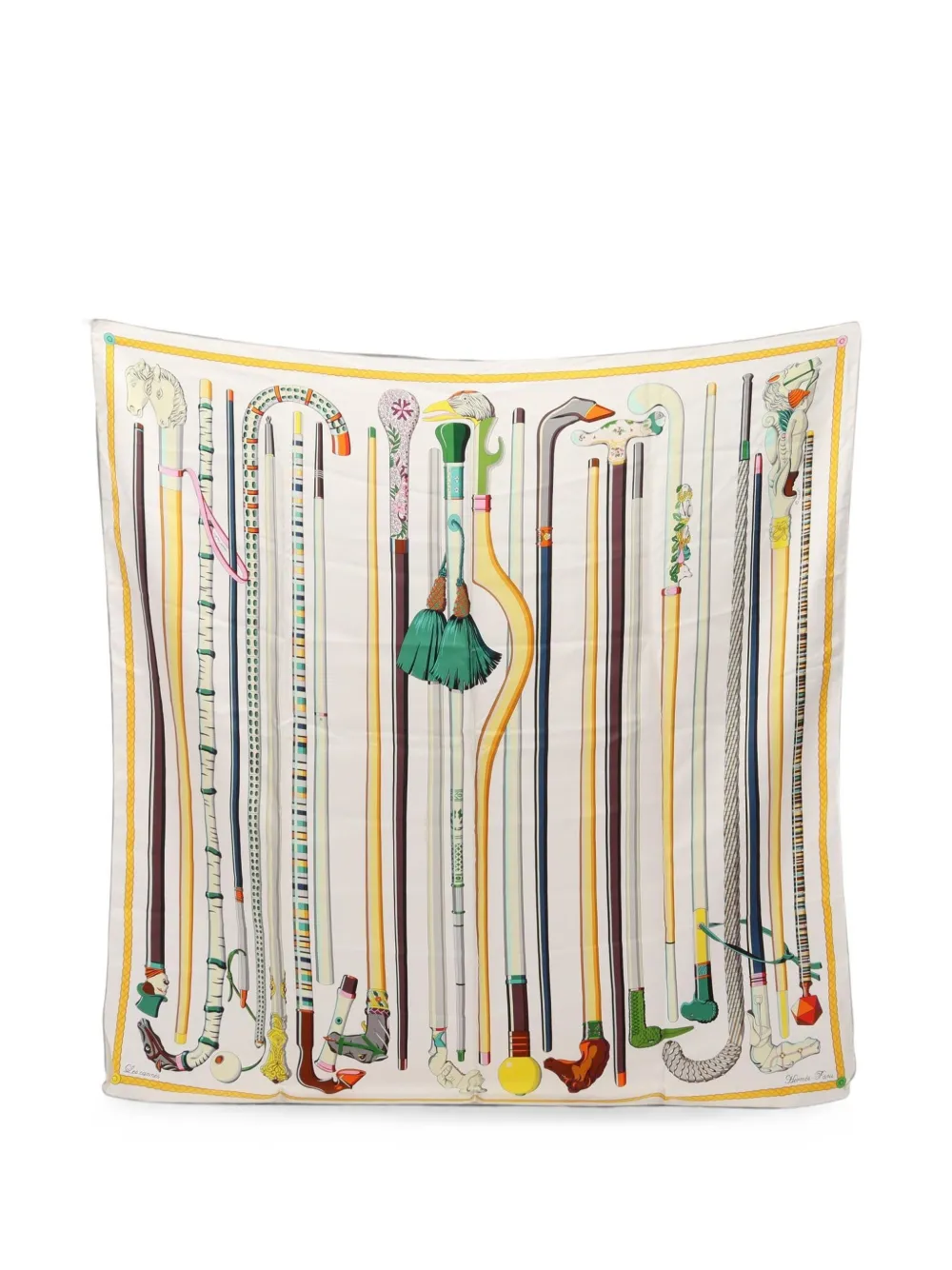 Hermès Pre-Owned 2010s Les cannes scarf - Weiß