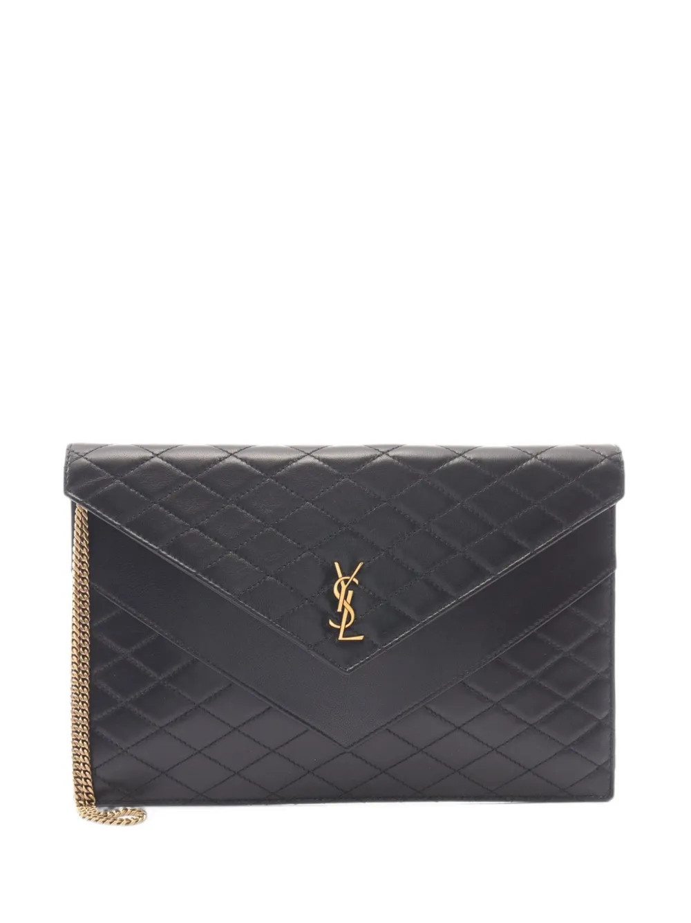 Saint Laurent Pre-Owned 2010s Gabby quilted clutch bag - Schwarz