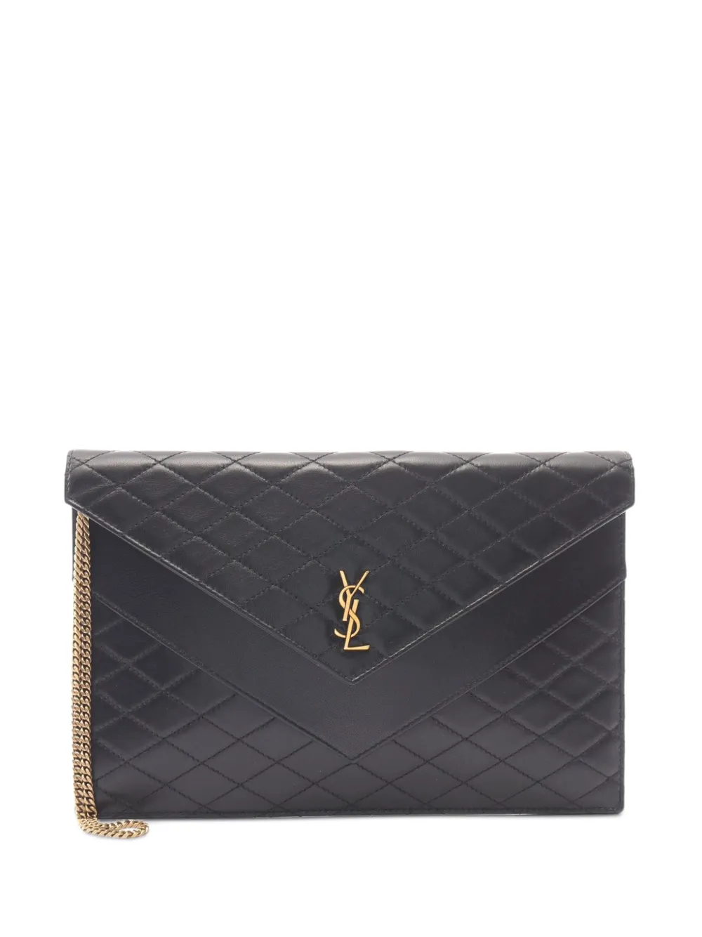 Saint Laurent Pre-Owned 2010s Gabby quilted clutch bag - Nero