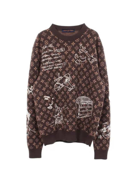 Louis Vuitton Pre-Owned suéter con monograma bordado 2010