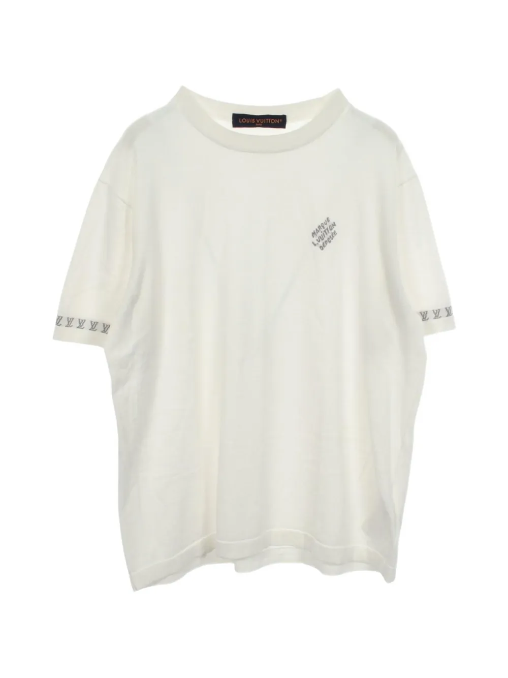 Louis Vuitton Pre-Owned 2000s logo-knit t-shirt - Bianco