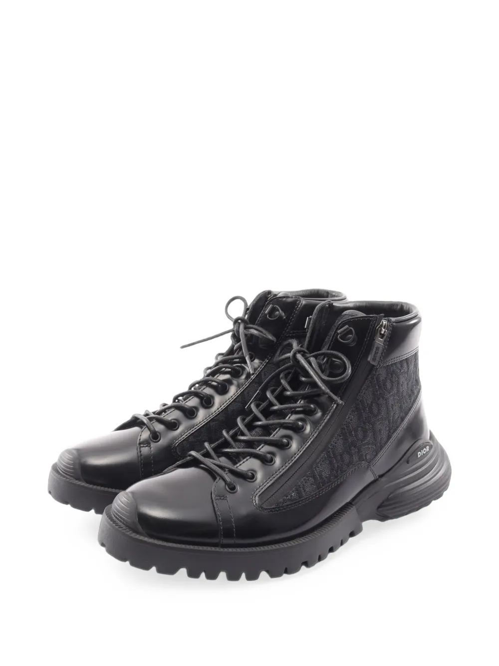 Christian Dior Pre-Owned 2010s Combat Oblique ankle boots - Schwarz