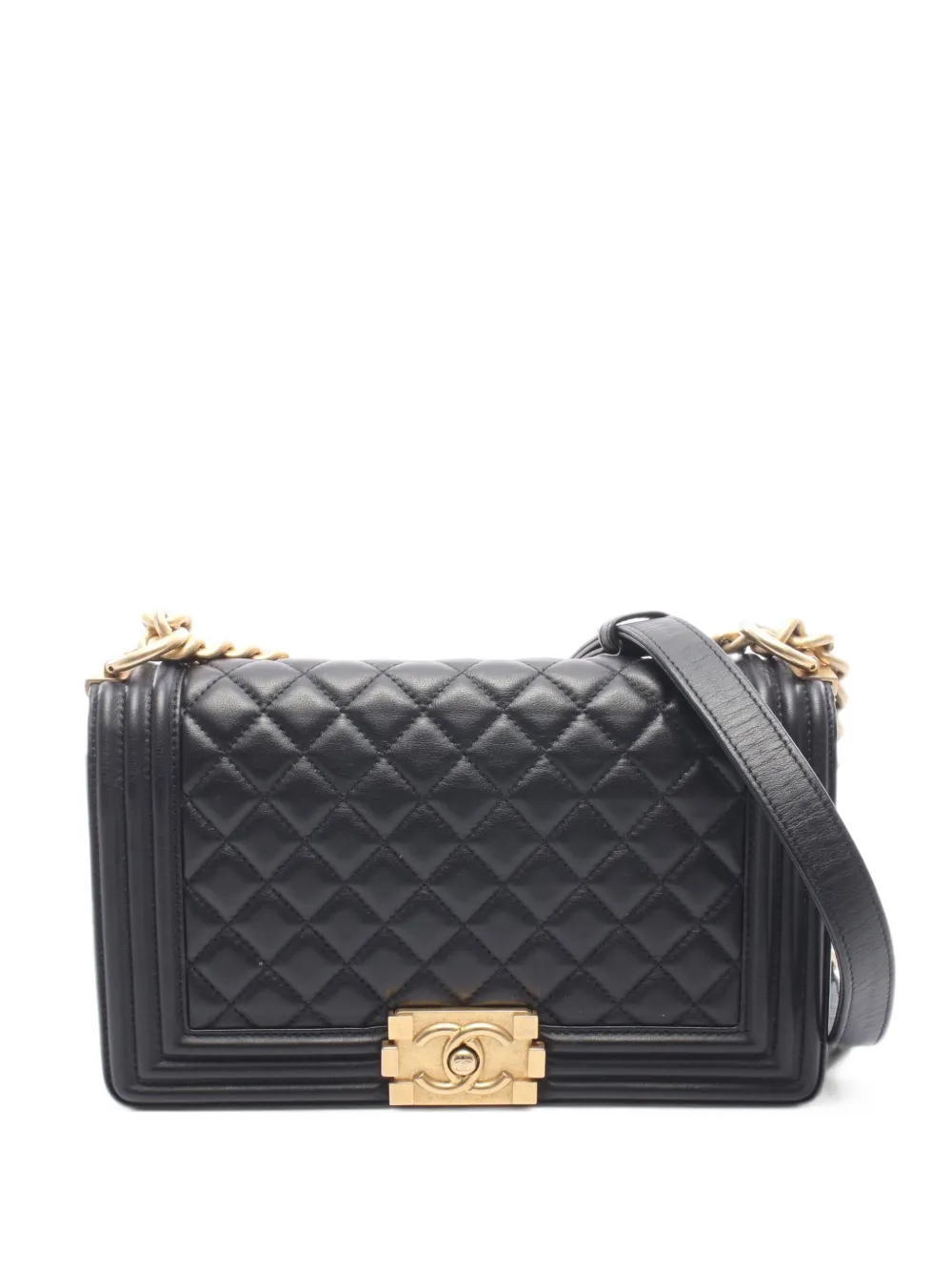 CHANEL Pre-Owned 2020-2021 Boy Chanel quilted shoulder bag - Nero