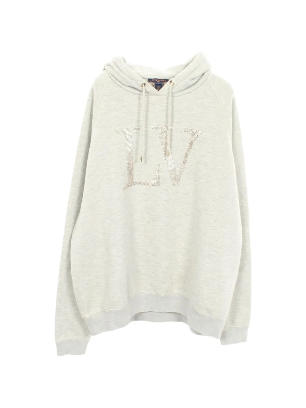 Louis Vuitton Pre-Owned 2000s rhinestone-logo hoodie - Grigio