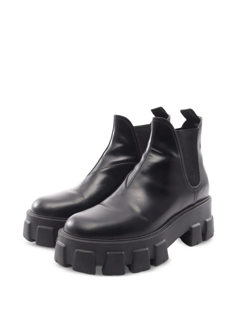 Prada Pre-Owned Stivali Chelsea Monolith anni 2000 - Nero