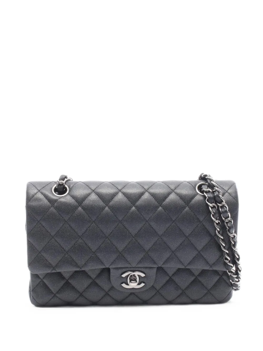 CHANEL Pre-Owned Borsa a spalla matelassé con doppio battente 2017-2018 - Nero
