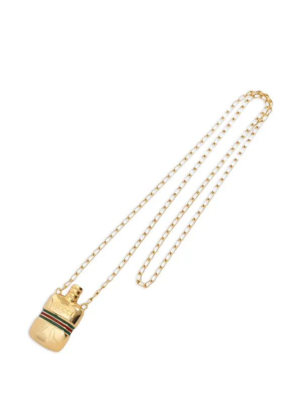 Gucci Pre-owned 2010s Perfume Bottle Pendant Necklace in Gold
