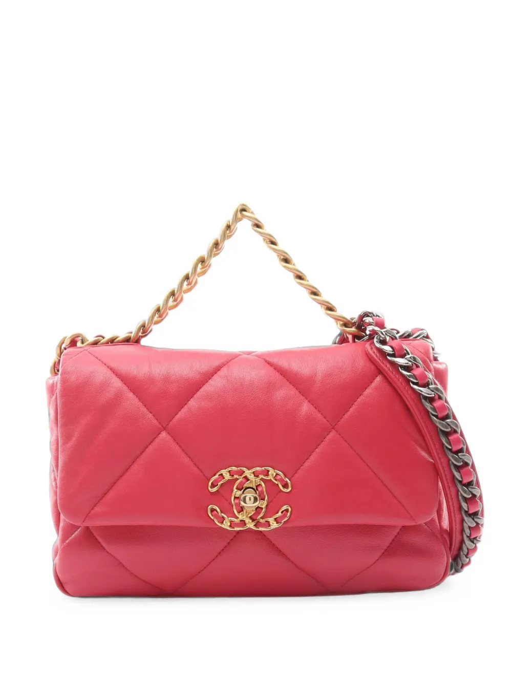 CHANEL Pre-Owned 2019 19 Matelassé shoulder bag - Rosa