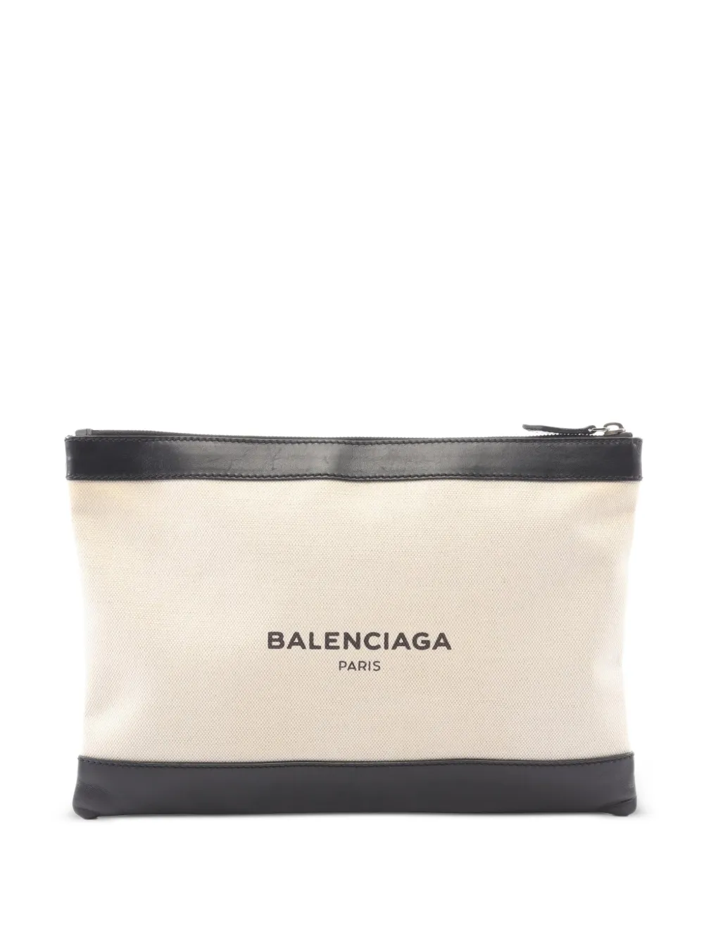 Balenciaga Pre-Owned 2000s medium Navy Clip clutch bag - Toni neutri