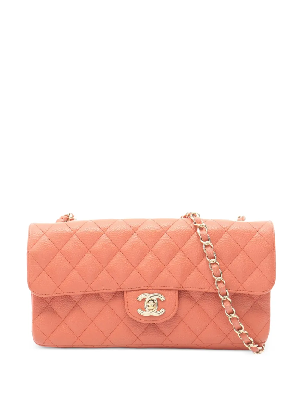 CHANEL Pre-Owned 2005-2006 Matelassé East West shoulder bag - Orange