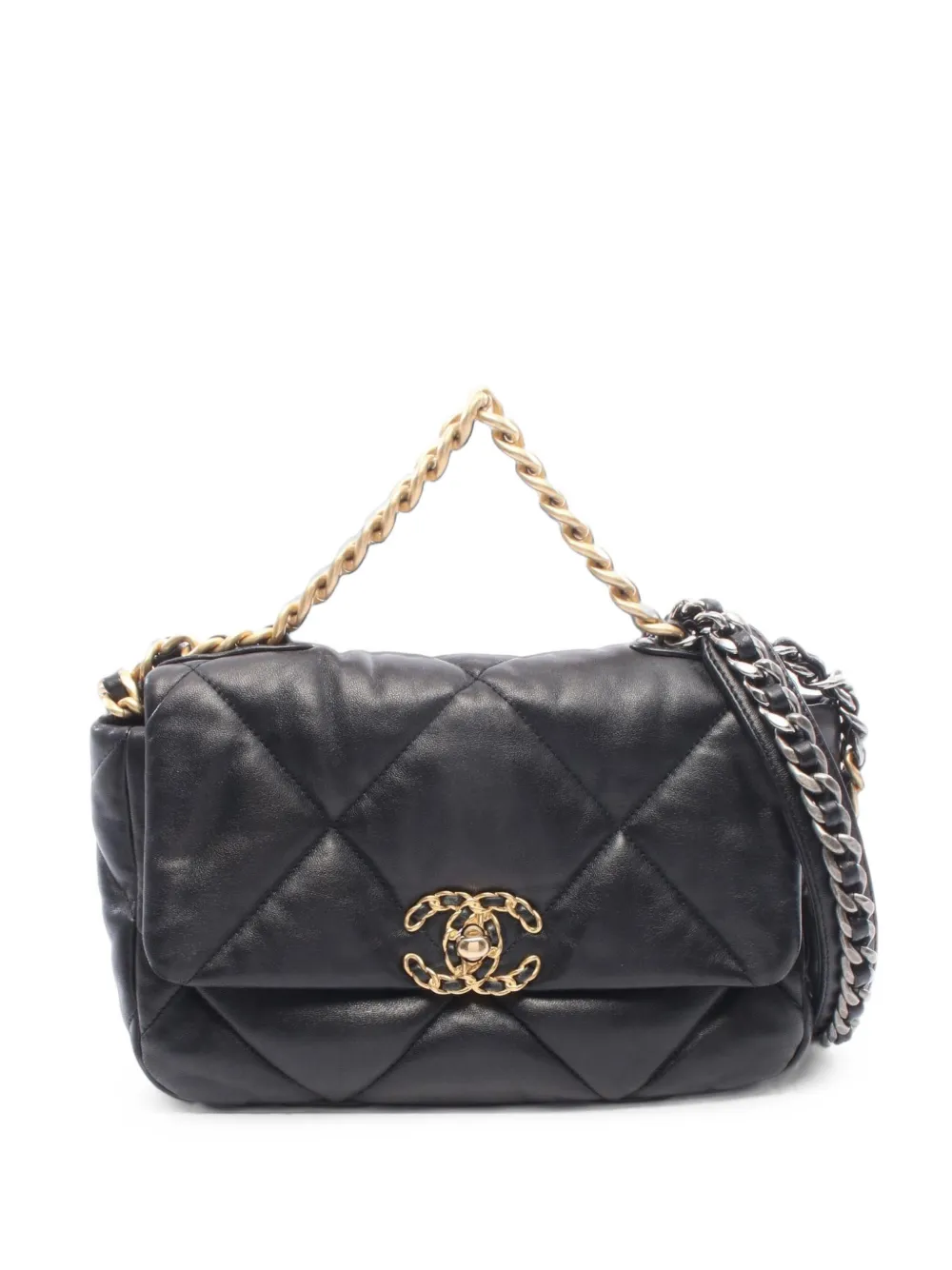 CHANEL Pre-Owned 19 matelassé shoulder bag - Nero